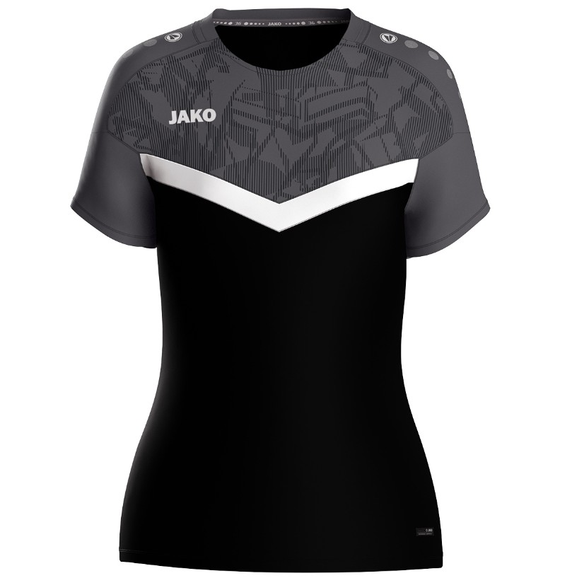 JAKO T-Shirt Iconic Damen, schwarz/anthrazit