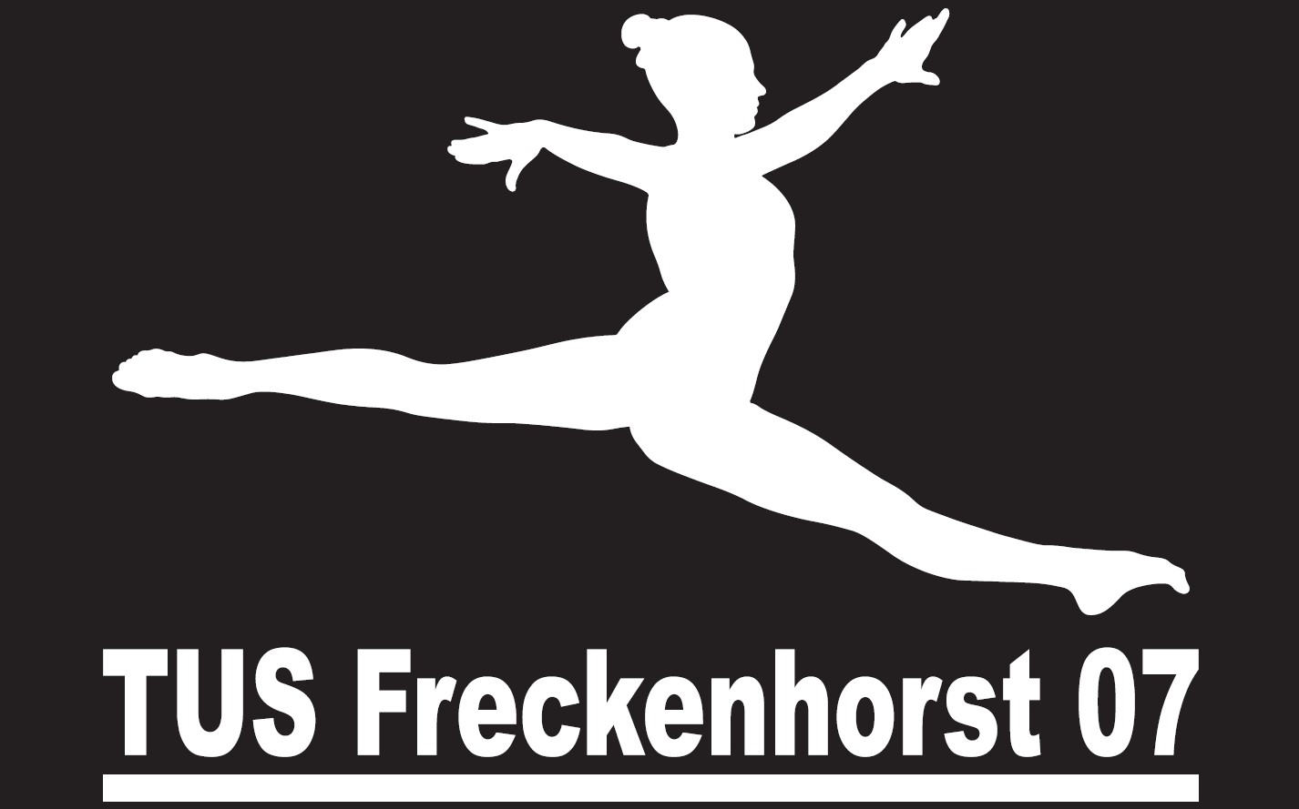 Logo TUS Freckenhorst Turnen weiß auf schwarz