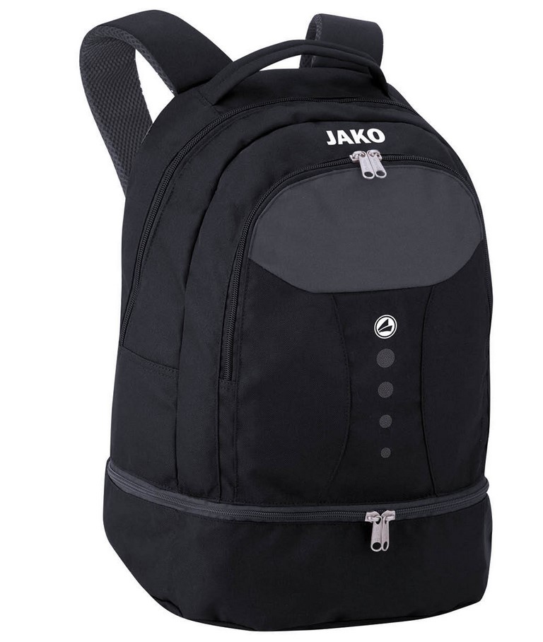 JAKO Rucksack Striker mit Bodenfach schwarz